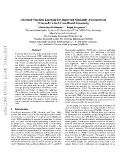 Informed Machine Learning for Improved Similarity Assessment in
  Process-Oriented Case-Based Reasoning