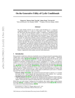 On the Generative Utility of Cyclic Conditionals