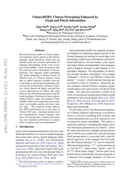ChineseBERT: Chinese Pretraining Enhanced by Glyph and Pinyin
  Information