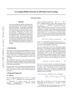 Leveraging Hidden Structure in Self-Supervised Learning