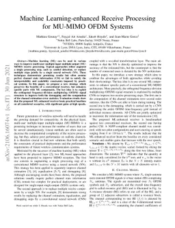 Machine Learning-enhanced Receive Processing for MU-MIMO OFDM Systems