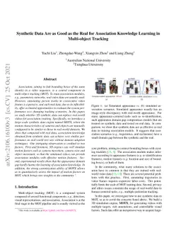 Synthetic Data Are as Good as the Real for Association Knowledge
  Learning in Multi-object Tracking
