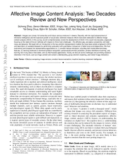 Affective Image Content Analysis: Two Decades Review and New
  Perspectives