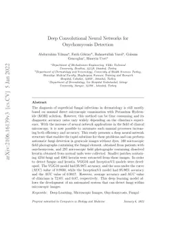 Deep Convolutional Neural Networks for Onychomycosis Detection