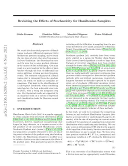 Revisiting the Effects of Stochasticity for Hamiltonian Samplers