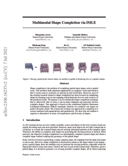 Multimodal Shape Completion via IMLE