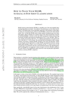 How to Train Your MAML to Excel in Few-Shot Classification