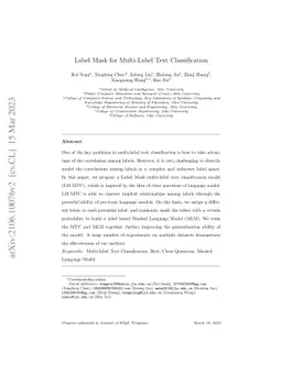 Label prompt for multi-label text classification