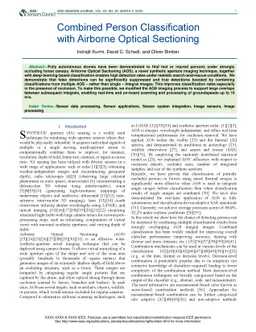 Combined Person Classification with Airborne Optical Sectioning