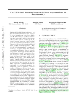 It's FLAN time! Summing feature-wise latent representations for
  interpretability