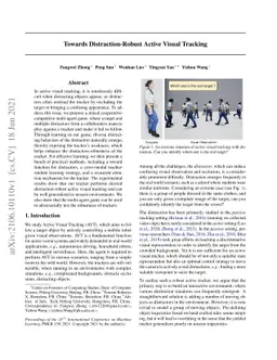 Towards Distraction-Robust Active Visual Tracking