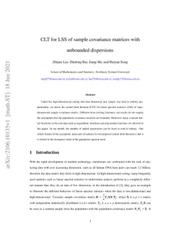 CLT for LSS of sample covariance matrices with unbounded dispersions