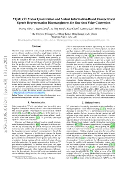 VQMIVC: Vector Quantization and Mutual Information-Based Unsupervised
  Speech Representation Disentanglement for One-shot Voice Conversion