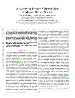 A Survey of Privacy Vulnerabilities of Mobile Device Sensors