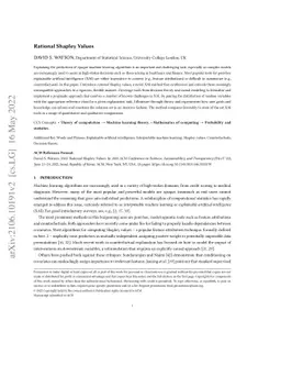 Rational Shapley Values