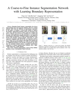 A Coarse-to-Fine Instance Segmentation Network with Learning Boundary
  Representation