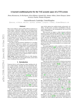 A learned conditional prior for the VAE acoustic space of a TTS system