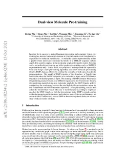 Dual-view Molecule Pre-training