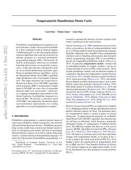 Nonparametric Hamiltonian Monte Carlo
