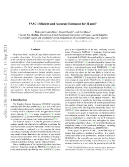 VSAC: Efficient and Accurate Estimator for H and F