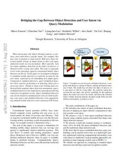 Bridging the Gap Between Object Detection and User Intent via
  Query-Modulation