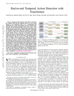 End-to-end Temporal Action Detection with Transformer
