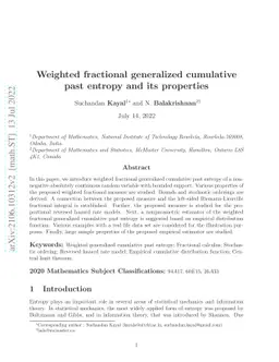 Weighted fractional generalized cumulative past entropy and its
  properties