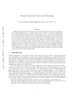 Group-Structured Adversarial Training