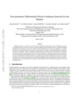 Non-parametric Differentially Private Confidence Intervals for the
  Median