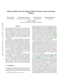 Jolteon and Ditto: Network-Adaptive Efficient Consensus with
  Asynchronous Fallback