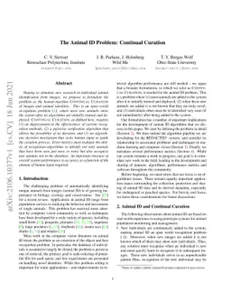 The Animal ID Problem: Continual Curation