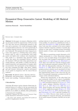 Dynamical Deep Generative Latent Modeling of 3D Skeletal Motion