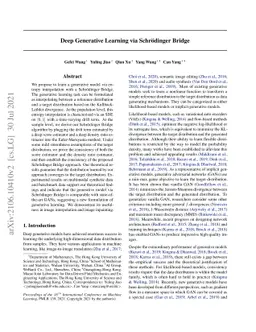 Deep Generative Learning via Schrödinger Bridge