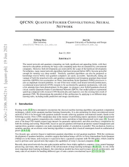 QFCNN: Quantum Fourier Convolutional Neural Network