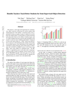 Humble Teachers Teach Better Students for Semi-Supervised Object
  Detection