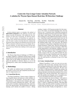 CenterAtt: Fast 2-stage Center Attention Network