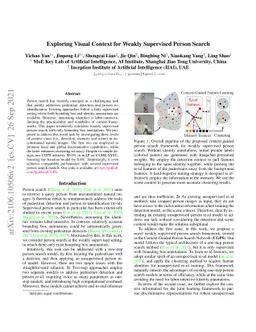 Exploring Visual Context for Weakly Supervised Person Search