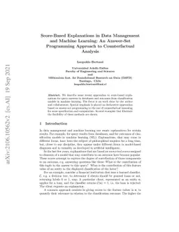 Score-Based Explanations in Data Management and Machine Learning: An
  Answer-Set Programming Approach to Counterfactual Analysis