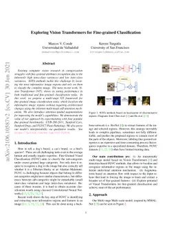 Exploring Vision Transformers for Fine-grained Classification