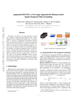 Augmented 2D-TAN: A Two-stage Approach for Human-centric Spatio-Temporal
  Video Grounding