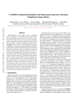CAMERAS: Enhanced Resolution And Sanity preserving Class Activation
  Mapping for image saliency