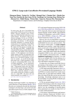 CPM-2: Large-scale Cost-effective Pre-trained Language Models