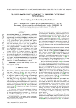 Transfer Bayesian Meta-learning via Weighted Free Energy Minimization