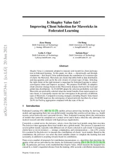 Is Shapley Value fair? Improving Client Selection for Mavericks in
  Federated Learning