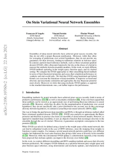 On Stein Variational Neural Network Ensembles