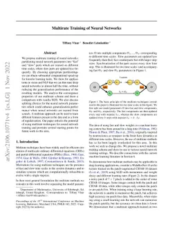 Multirate Training of Neural Networks