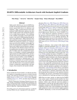 iDARTS: Differentiable Architecture Search with Stochastic Implicit
  Gradients