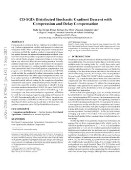 CD-SGD: Distributed Stochastic Gradient Descent with Compression and
  Delay Compensation