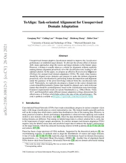 ToAlign: Task-oriented Alignment for Unsupervised Domain Adaptation
