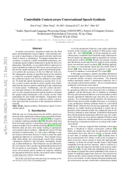 Controllable Context-aware Conversational Speech Synthesis